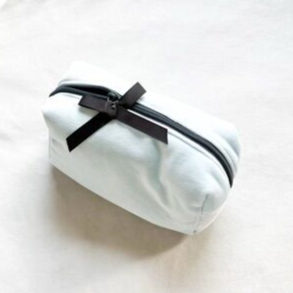 SUPER SOFT & PLUSH BABY BLUE COSTMETIC BAG